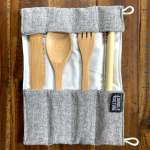 Zero Waste Bamboo Utensils, Bamboo Travel Cutlery Set