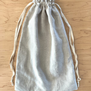 Linen Lined Drawstring Bag, 14” x 20” - Image 2